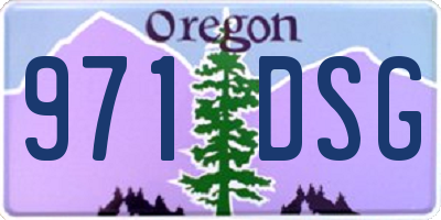 OR license plate 971DSG