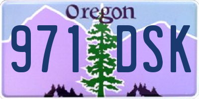 OR license plate 971DSK