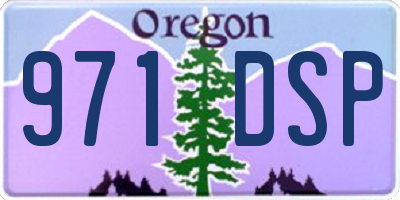 OR license plate 971DSP