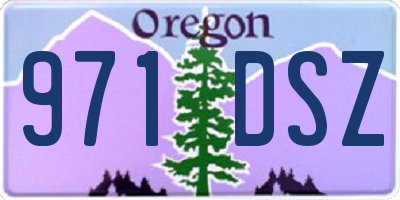 OR license plate 971DSZ