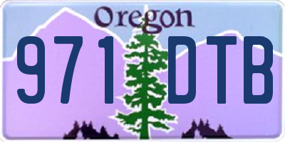 OR license plate 971DTB