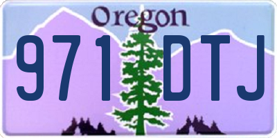 OR license plate 971DTJ
