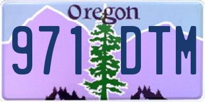 OR license plate 971DTM