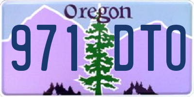 OR license plate 971DTO