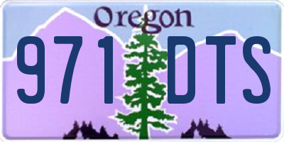 OR license plate 971DTS