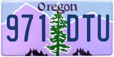 OR license plate 971DTU
