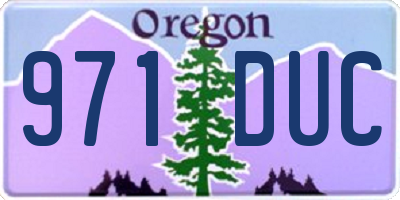 OR license plate 971DUC