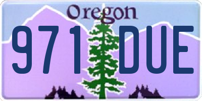 OR license plate 971DUE