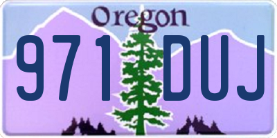 OR license plate 971DUJ