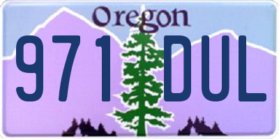 OR license plate 971DUL