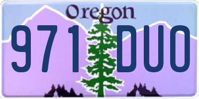 OR license plate 971DUO