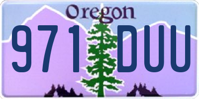 OR license plate 971DUU