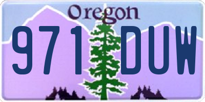 OR license plate 971DUW