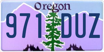 OR license plate 971DUZ