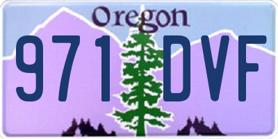 OR license plate 971DVF