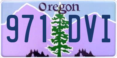 OR license plate 971DVI