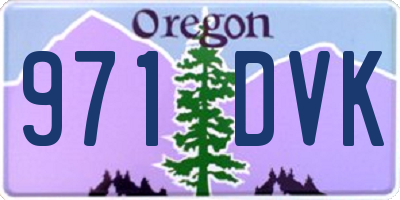 OR license plate 971DVK