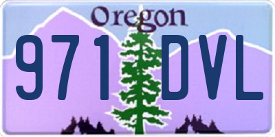 OR license plate 971DVL