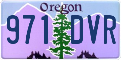 OR license plate 971DVR