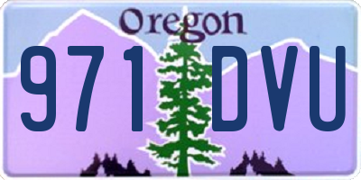 OR license plate 971DVU