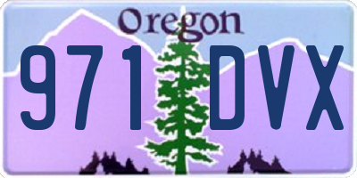 OR license plate 971DVX
