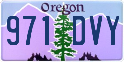 OR license plate 971DVY