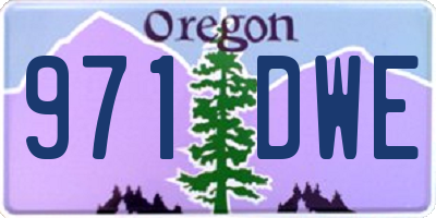 OR license plate 971DWE