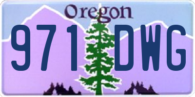 OR license plate 971DWG