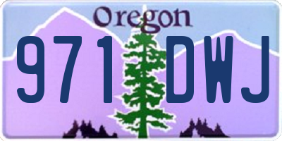 OR license plate 971DWJ