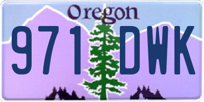 OR license plate 971DWK