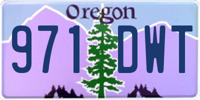 OR license plate 971DWT