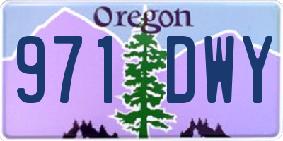OR license plate 971DWY