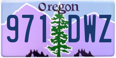 OR license plate 971DWZ