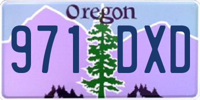 OR license plate 971DXD