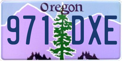 OR license plate 971DXE