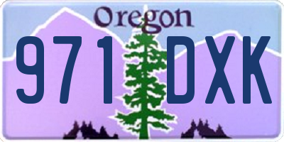 OR license plate 971DXK