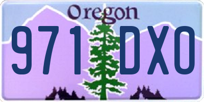 OR license plate 971DXO