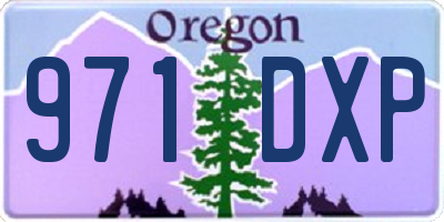 OR license plate 971DXP