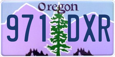OR license plate 971DXR