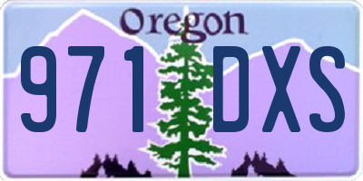 OR license plate 971DXS