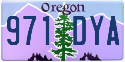 OR license plate 971DYA