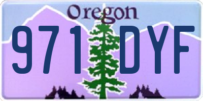 OR license plate 971DYF