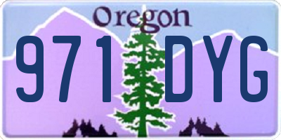 OR license plate 971DYG