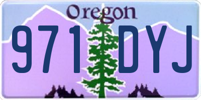 OR license plate 971DYJ