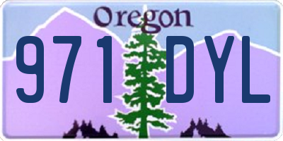 OR license plate 971DYL
