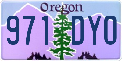 OR license plate 971DYO