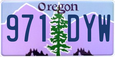 OR license plate 971DYW