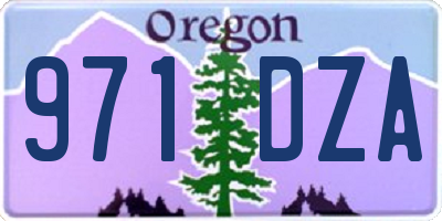 OR license plate 971DZA