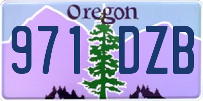 OR license plate 971DZB