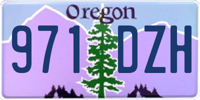 OR license plate 971DZH